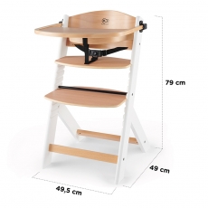 Дитячий стільчик для годування Kinderkraft Enock White Wood